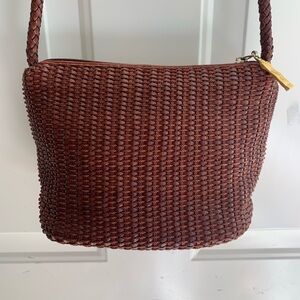 Stone Mountain Elegant Brown Woven Shoulder Bag